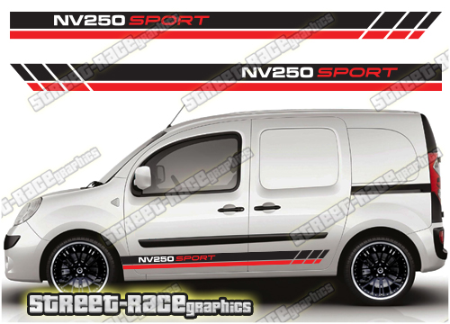 Nissan NV250 racing stripes 006