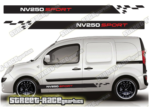 Nissan NV250 racing stripes 009
