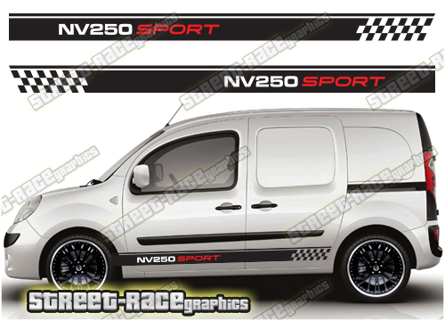 Nissan NV250 racing stripes 010
