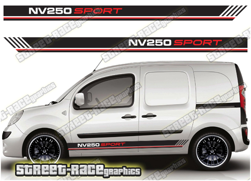 Nissan NV250 racing stripes 011