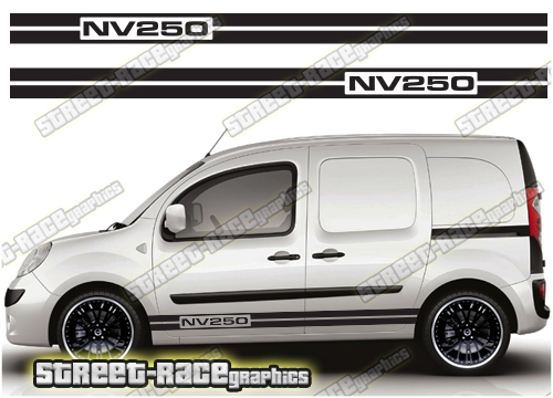 Nissan NV250 racing stripes 016