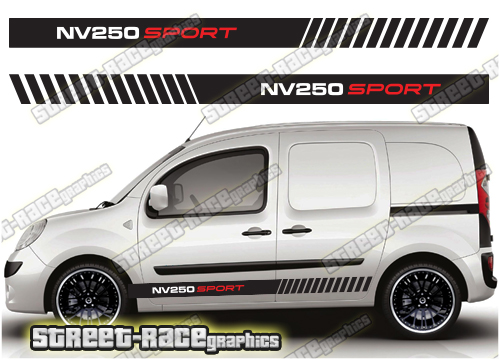 Nissan NV250 racing stripes 017