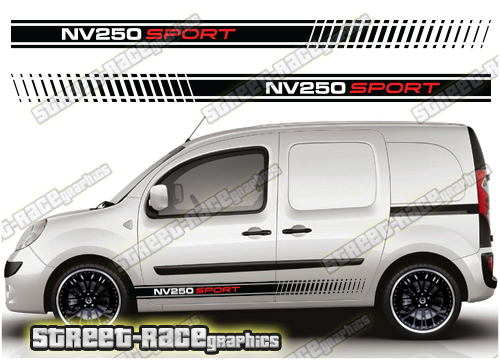 Nissan NV250 racing stripes 018