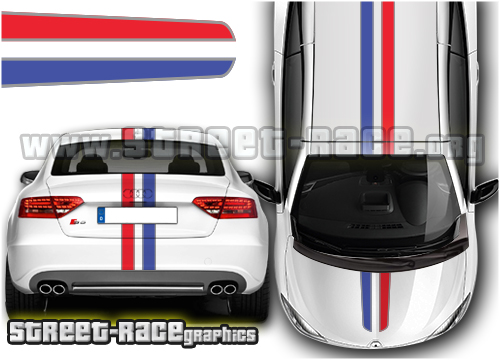 OTTU013  - Tricolour racing stripes