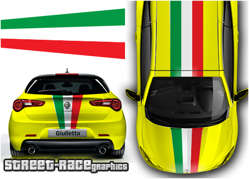 Alfa Romeo racing stripes OTT2002 Italian flag