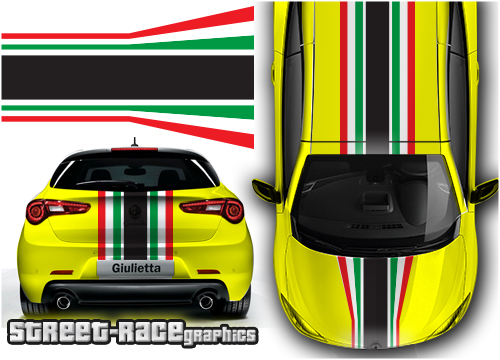 Alfa Romeo racing stripes OTT2003 Italian flag