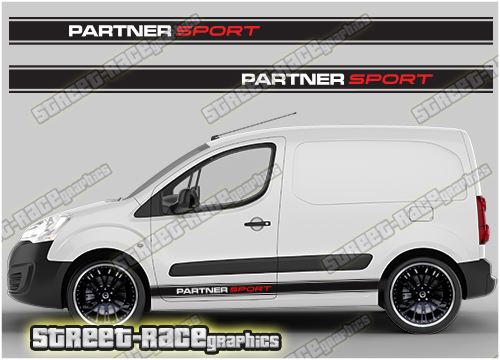 Peugeot Partner racing stripes 004