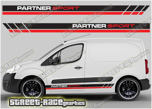 Peugeot Partner racing stripes 006