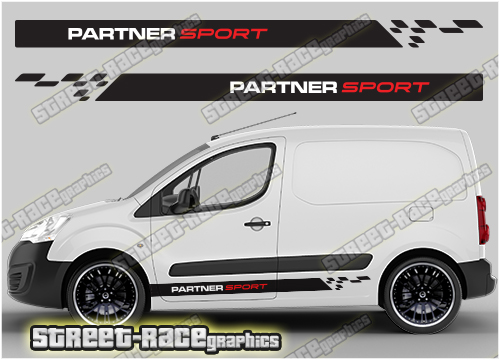 Peugeot Partner racing stripes 009