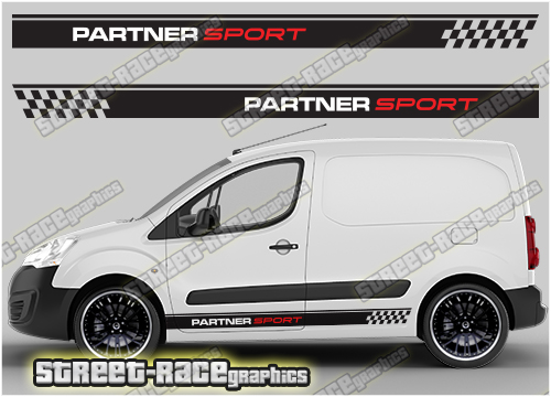 Peugeot Partner racing stripes 010