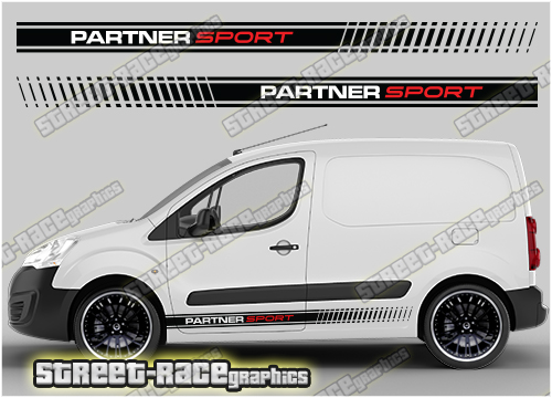 Peugeot Partner racing stripes 018