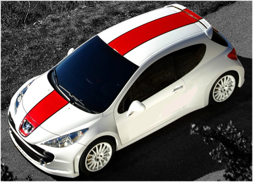 OTT004b Peugeot style racing stripes - small