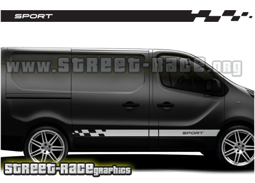 Renault Trafic side racing stripes 001