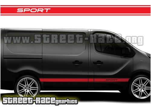 Renault Trafic side racing stripes 005