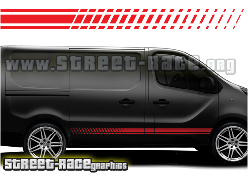 Renault Trafic side racing stripes 007