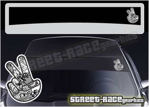 Sunstrip SS5018 - JDM Peace stickerbomb