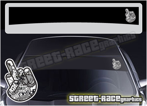 Sunstrip SS5019 - JDM Middle finger stickerbomb