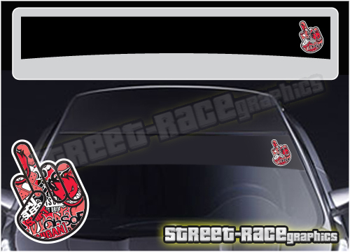 Sunstrip SS5024 - JDM Middle finger stickerbomb