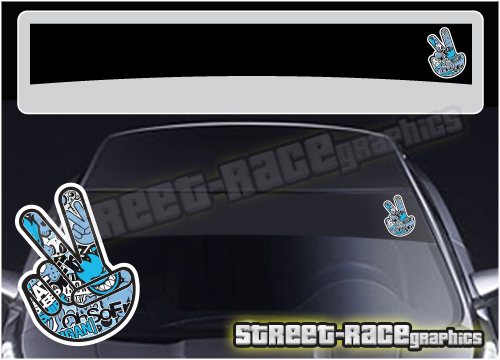 Sunstrip SS5028 - JDM Peace stickerbomb