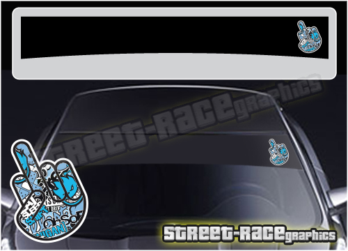 Sunstrip SS5029 - JDM Middle finger stickerbomb