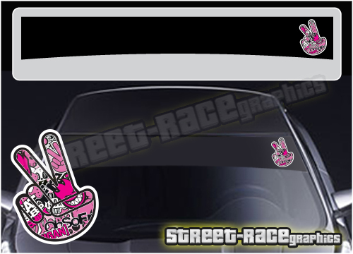 Sunstrip SS5033 - JDM Peace stickerbomb