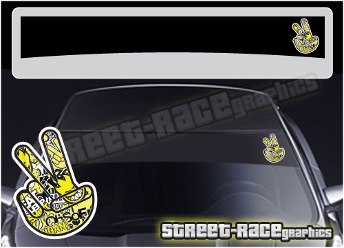 Sunstrip SS5038 - JDM Peace stickerbomb