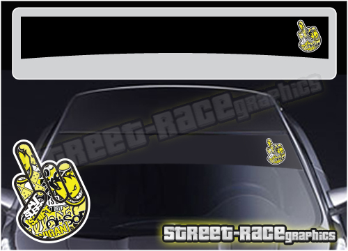 Sunstrip SS5039 - JDM Middle finger stickerbomb