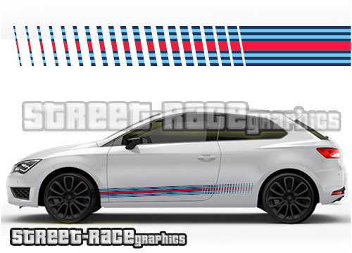 Seat Martini racing stripes 002