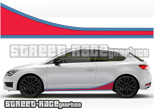 Seat Martini racing stripes 003