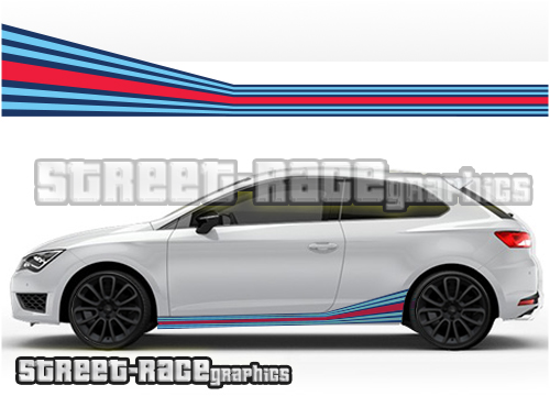 Seat Martini racing stripes 004