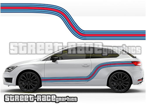 Seat Martini racing stripes 005