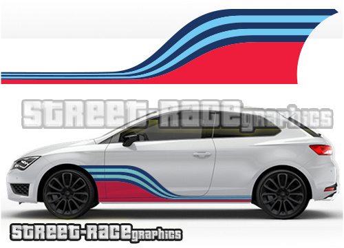 Seat Martini racing stripes 007
