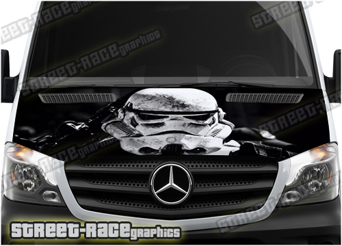129 - VW Crafter / Mercedes Sprinter bonnet wrap (Storm Trooper) - Image 2