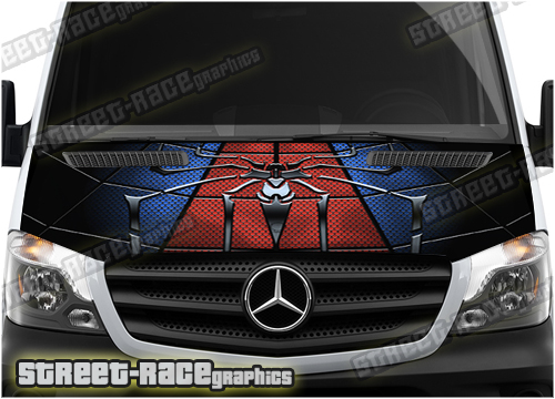 130 - VW Crafter / Mercedes Sprinter bonnet wrap (Spiderman) - Image 2