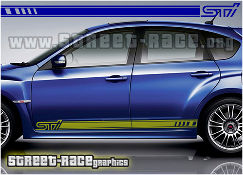 Subaru side racing stripes 023 STi