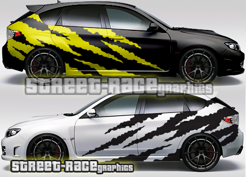 Impreza rally graphics 061 - Ripped Tiger stripes