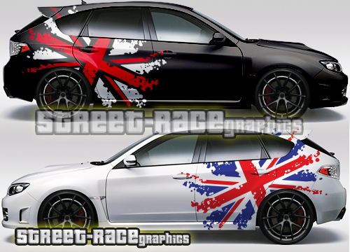 Impreza rally graphics 063 - UNION JACK grunge