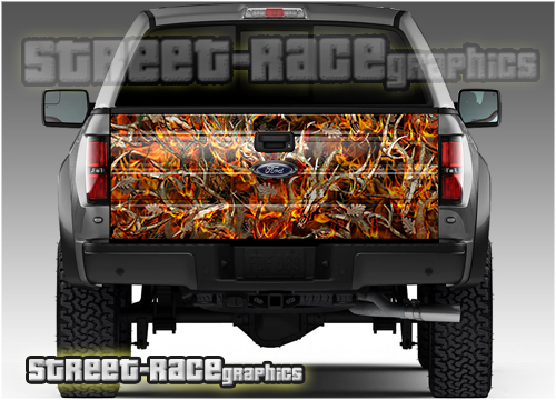 810 - Tailgate wrap (Blaze Buck camouflage)