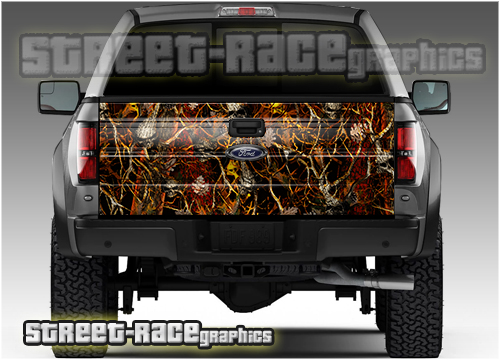 812 - Tailgate wrap (Skull Blaze camouflage)