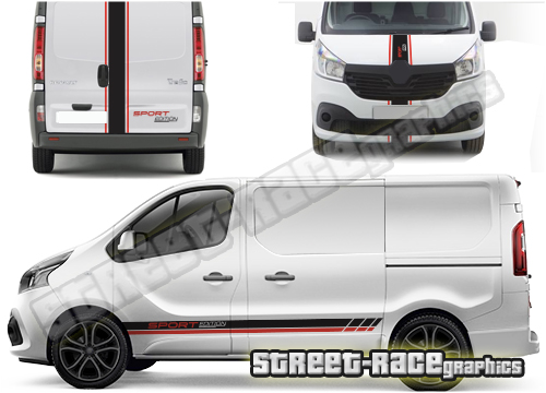 Renault Trafic FULL racing stripes 005