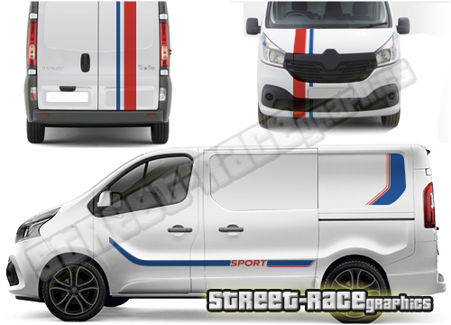 Renault Trafic FULL racing stripes 013 - SPORT PLUS