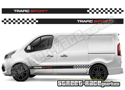 Renault Trafic side racing stripes 003