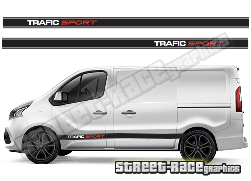 Renault Trafic side racing stripes 004