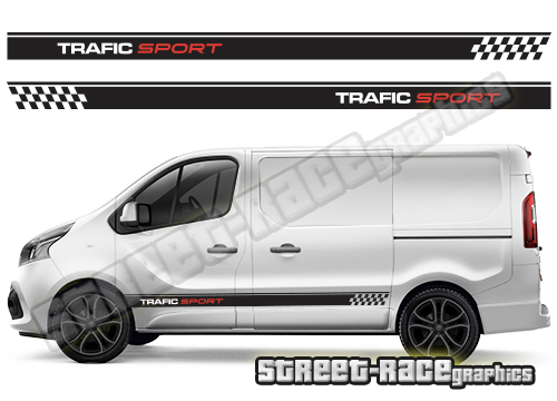 Renault Trafic side racing stripes 010