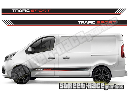 Renault Trafic side racing stripes 011