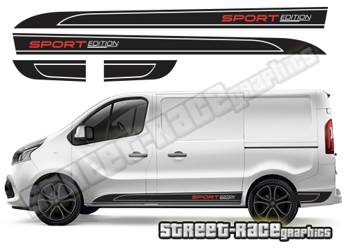 Renault Trafic side racing stripes 012 - Sport Edition