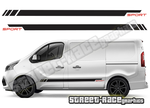 Renault Trafic side racing stripes 013