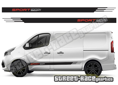 Renault Trafic side racing stripes 015