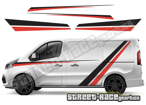 Renault Trafic side racing stripes 021