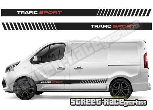 Renault Trafic side racing stripes 026
